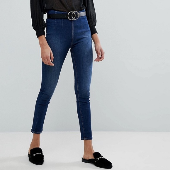 Free People High Waist Pull On Skinny Jeans - Picture 4 of 10